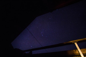Sternenhimmel beim Blick vom Balkon