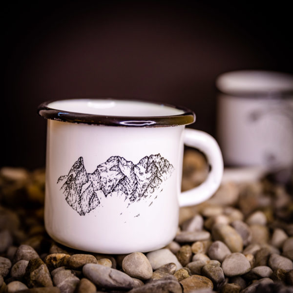 Emaille-Tasse: Trettachspitze (Allgäu) //ausverkauft//