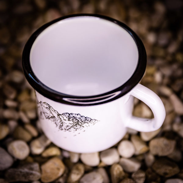 Emaille-Tasse: Trettachspitze (Allgäu) //ausverkauft// – Bild 2