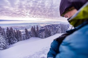 Brotzeit auf Skitour. Wichtig!