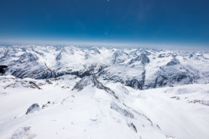 Ausblick Wildspitze Winter nach Südtirol