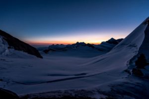 Schreckhorn Sonnenuntergang Berner Oberland