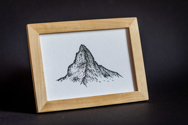 Kunstdruck: Matterhorn (A6, Letterpress-Druck, ohne Rahmen)