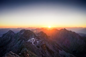 Sonnenaufgang Zugspitze Jubiläumsgrat