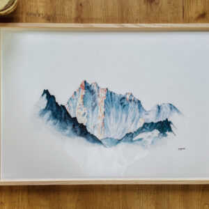 PROBEDRUCK A2: Grandes Jorasses (Museumspapier)