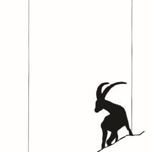 Steinbock-Silhouette (XL-Faltkarte ohne Umschlag)